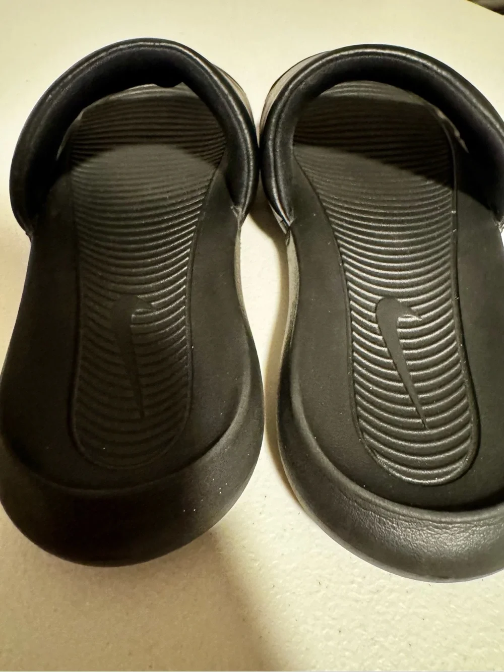 Nike Black Textured Slide Sandals
